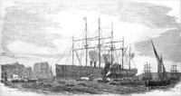 “The Great Eastern anchored at Purfleet”
