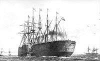Undated picture of the Great Eastern laying cable